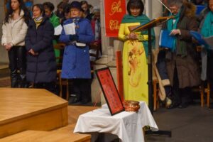 Le dimanche 11 février dans l’église Saint-Hippolyte, lors de la messe du Nouvel An Asiatique.