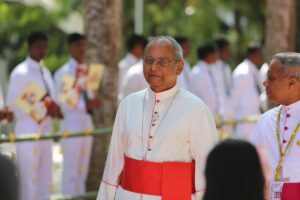 Le cardinal Malcolm Ranjith, archevêque de Colombo, en janvier 2015 dans la capitale sri-lankaise.