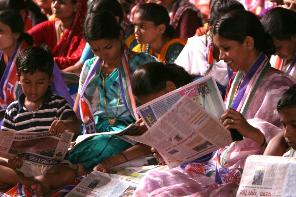 Un rassemblement politique à Mumbai en 2009. Les élections nationales indiennes débutent le 19 avril et dureront jusqu’au 1er juin.