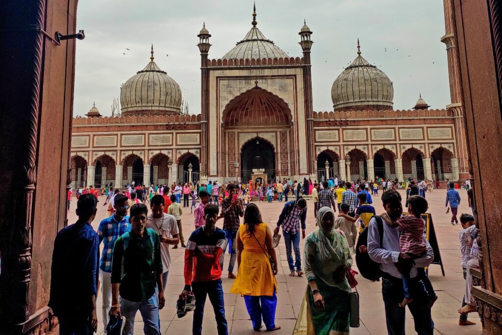 La mosquée de Jama Masjid, la plus grande en Inde, Delhi Nord.