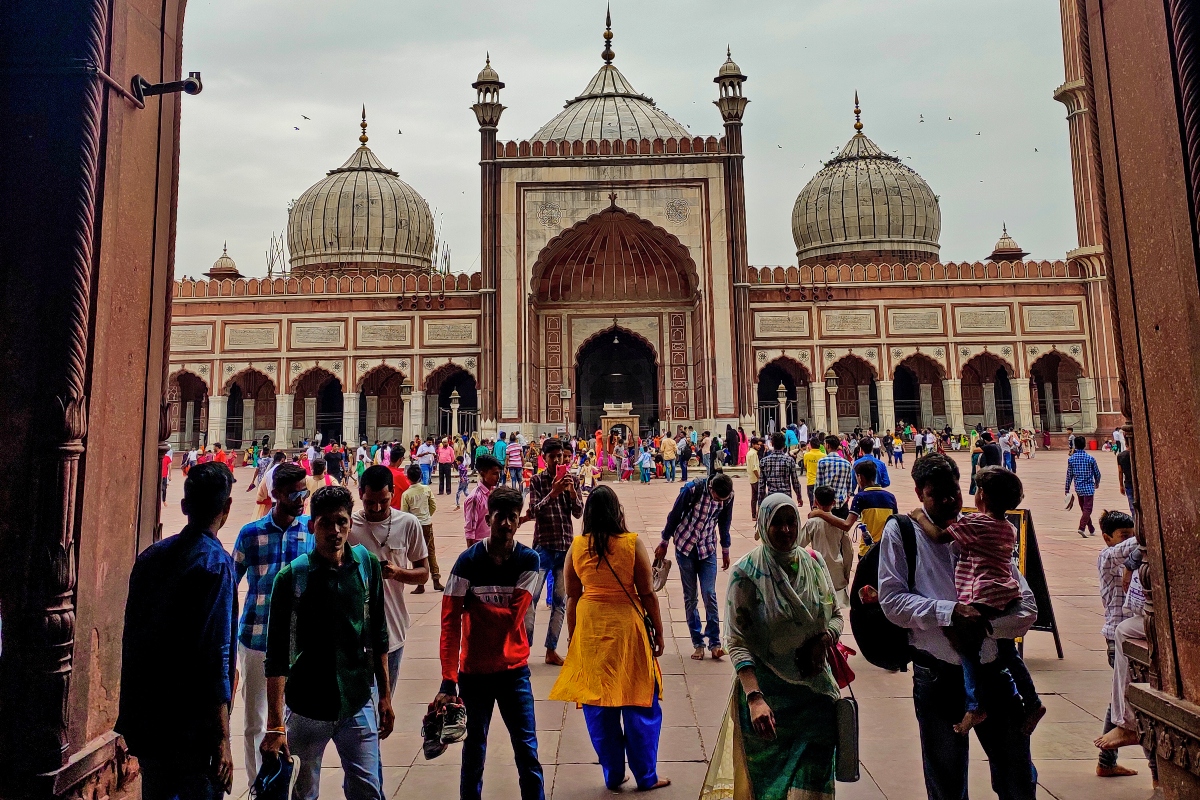 La mosquée de Jama Masjid, la plus grande en Inde, Delhi Nord.