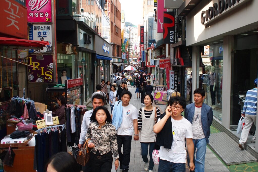 Le quartier de Gwangbok-dong dans la ville portuaire de Busan, Corée du Sud.