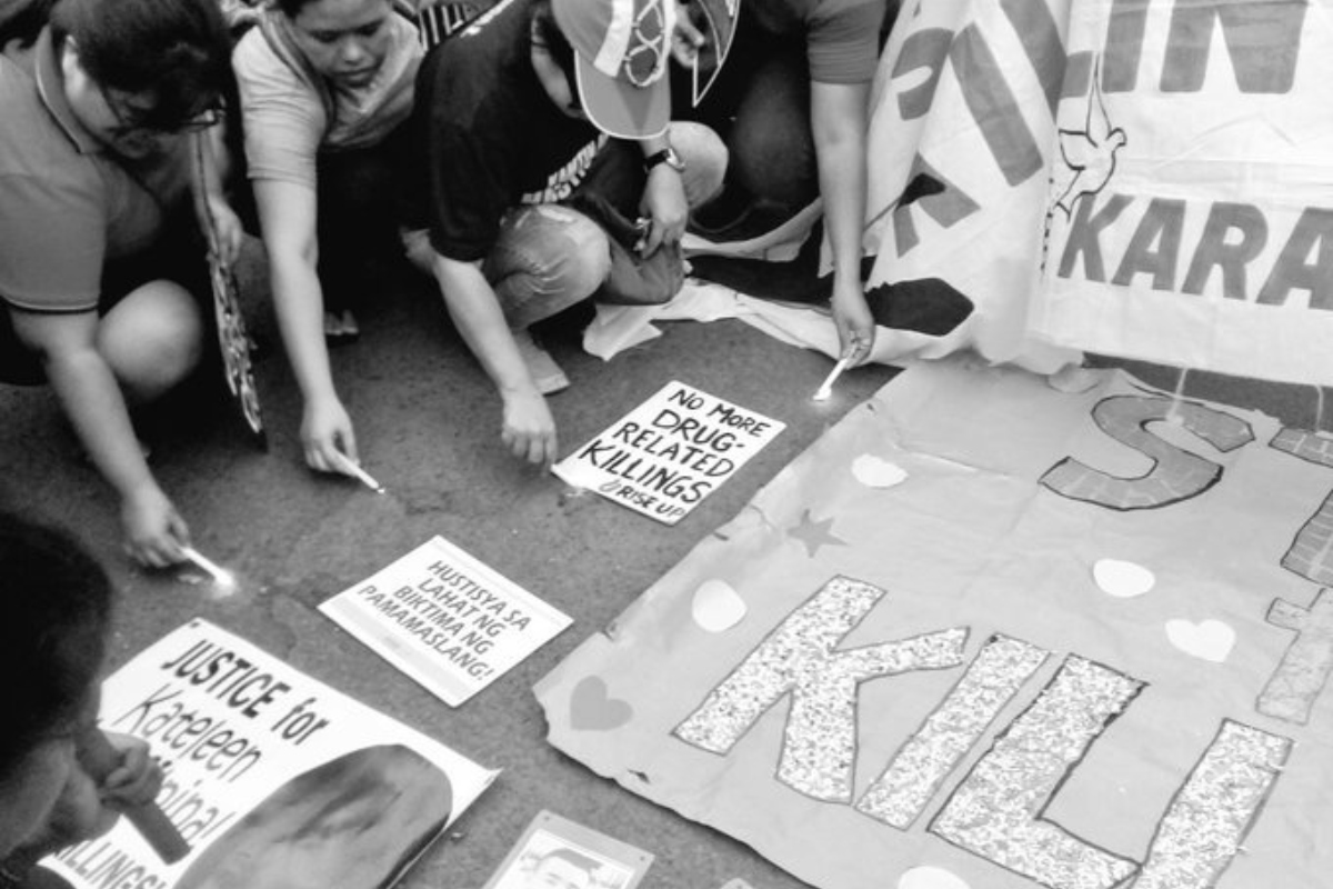 Mobilisation contre les opérations Tokhang à la mémoire des victimes.