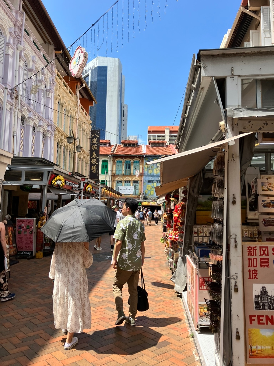 Le quartier de Chinatown à Singapour