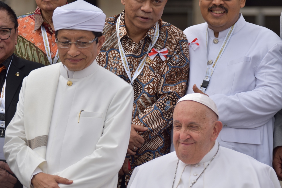 Le pape François et le grand imam de la mosquée Istiqlal de Jakarta, le 5 septembre 2024.