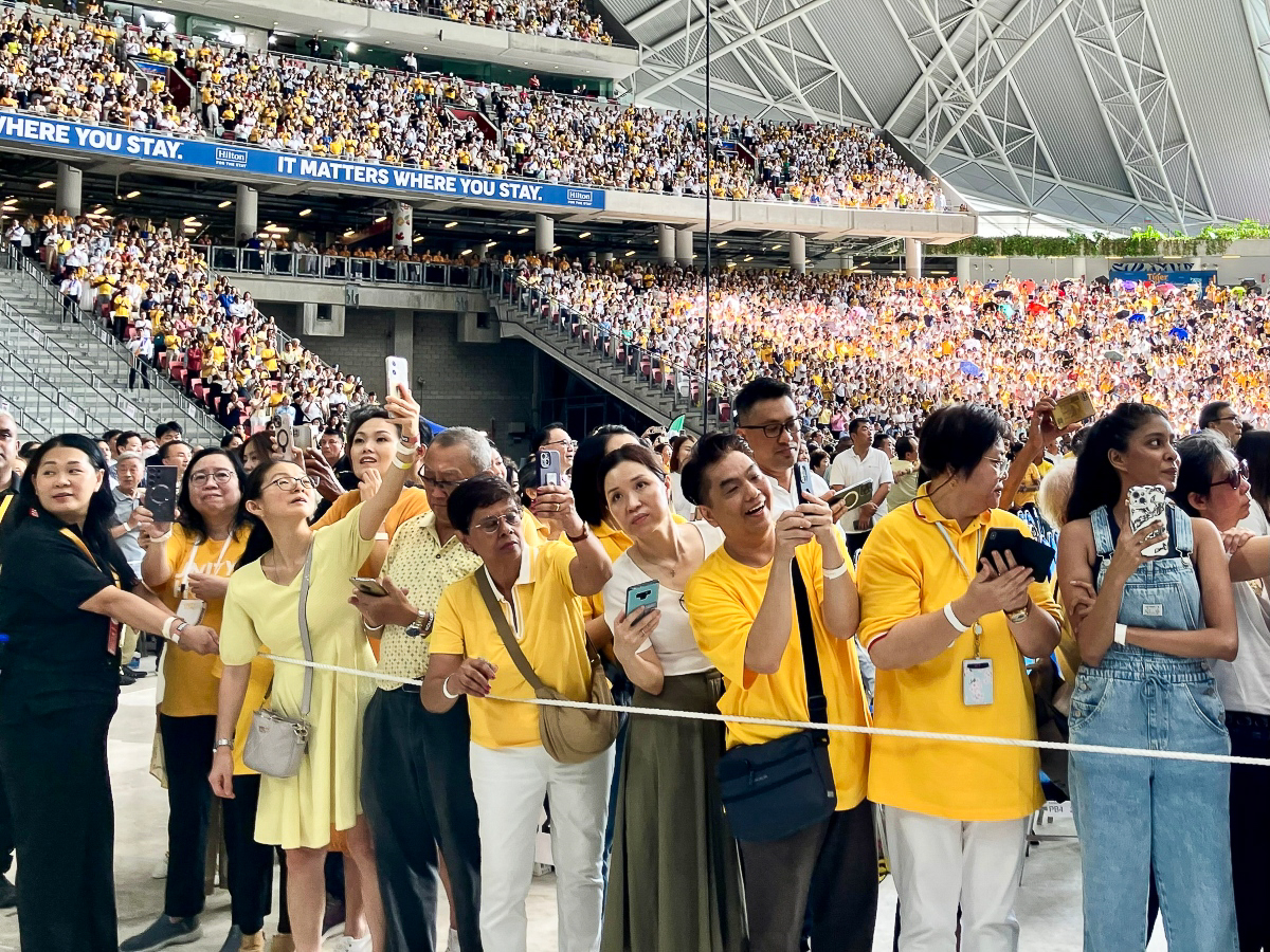 Le 12 septembre 2024 à Singapour durant la messe du pape François lors de son voyage apostolique en Asie.