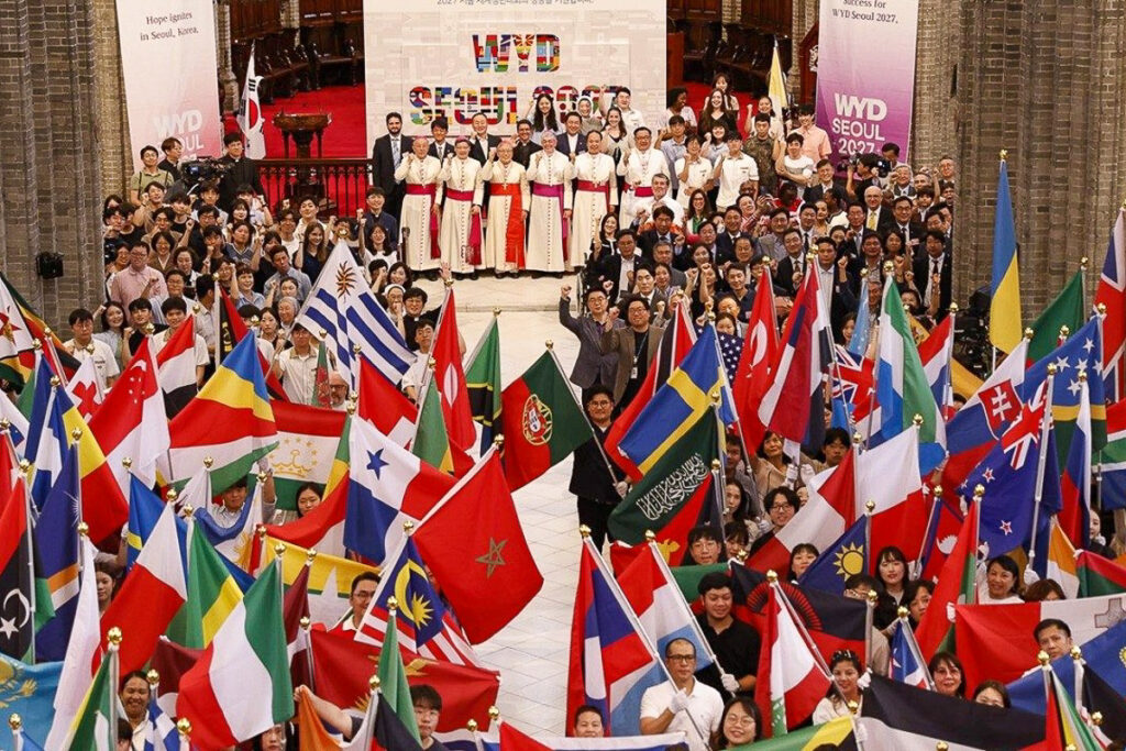 Le 28 juillet 2024 dans la cathédrale de Myeongdong (Séoul), lors de l’ouverture des préparatifs des JMJ 2027.