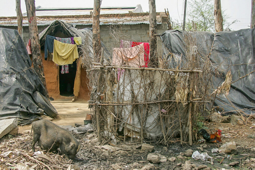 Un foyer pauvre près d’Hyderabad (État du Télangana, au sud de l’Inde).