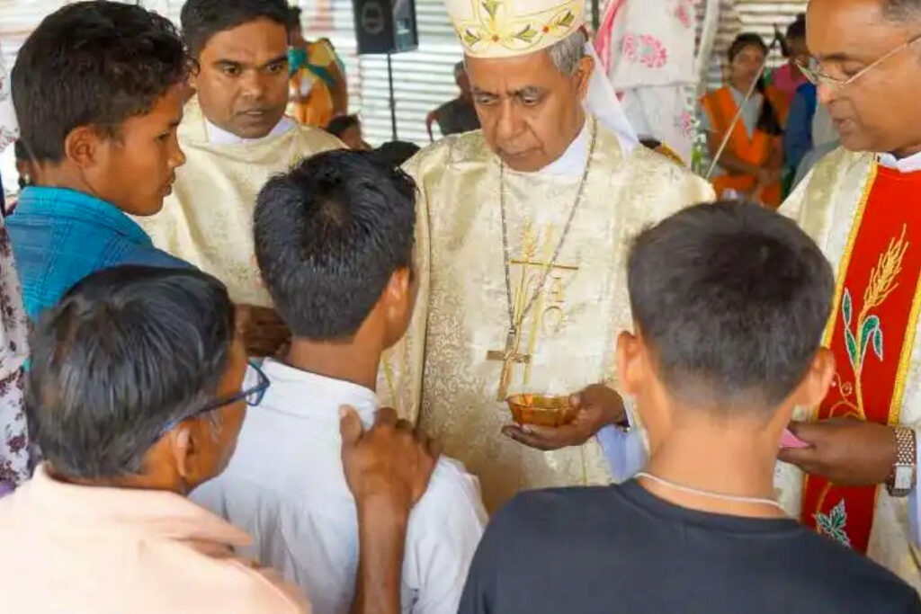 Une célébration en cours dans l’archidiocèse de Guwahati (État de l’Assam, dans le nord-est de l’Inde).