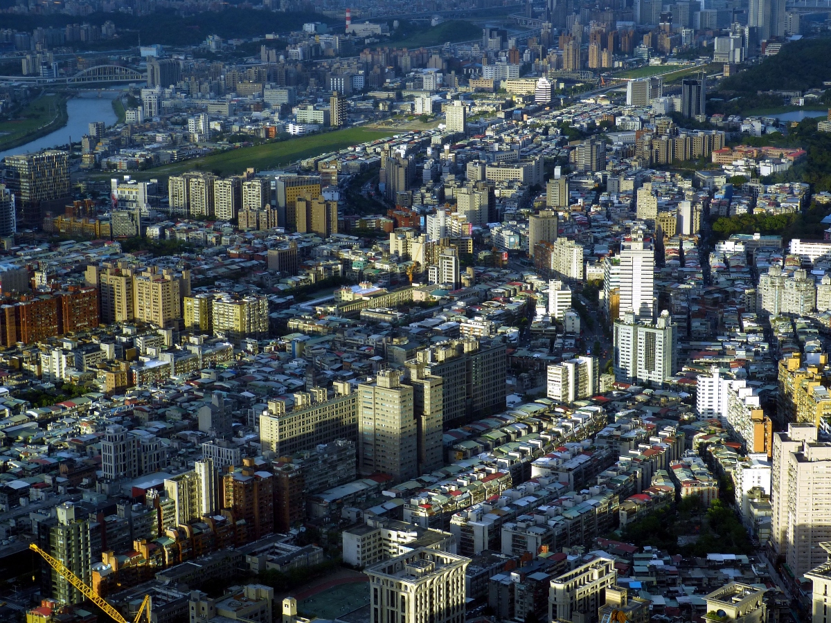 Vue aérienne de Taipei, la capitale taïwanaise.