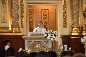 Le cardinal Luis Antonio Tagle durant le premier Festival marial international annuel qui a eu lieu du 9 au 11 janvier aux Philippines à Antipolo.