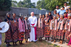 Le nonce en Inde, Mgr Girelli, le 31 janvier 2025 lors d’une visite dans le district de Kandhamal (Orissa).