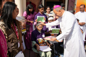 Mgr Anil J. T. Couto, archevêque de Delhi, le 9 mars à New Delhi lors du lancement de la campagne de Carême de Caritas Inde, consacrée aux personnes handicapées.