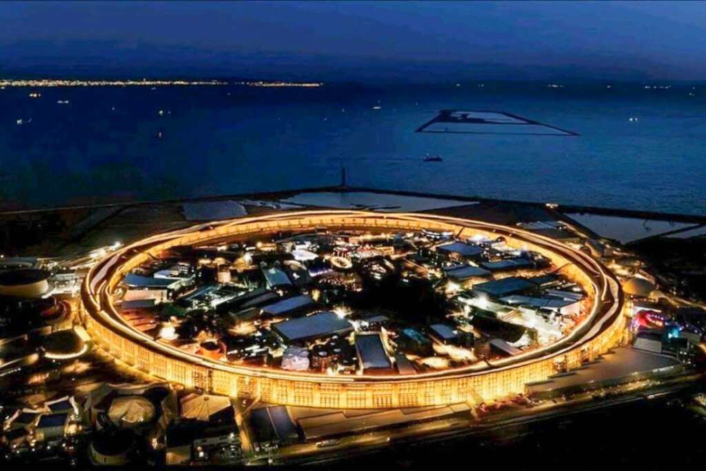 L’Ôyane Ring (Grand anneau), symbole de l’Expo universelle d’Osaka 2025, qui ouvre ce dimanche 13 avril. L’espace du Saint-Siège se trouve au sein du pavillon italien.