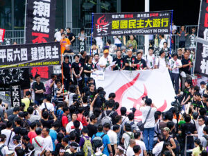 Une manifestation prodémocratie en mai 2012 à Hong-Kong.