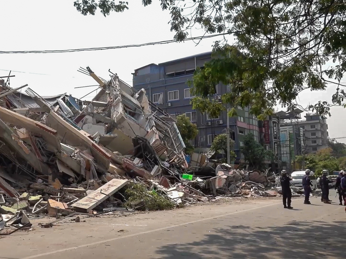 Le 1er avril 2025 à Mandalay, quelques jours après le séisme du 28 mars.