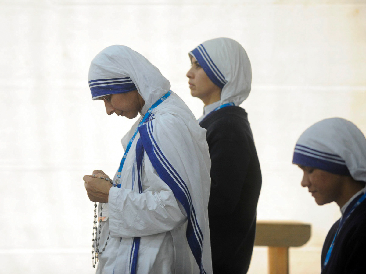 Des sœurs Missionnaires de la Charité lors des JMJ de Rio en 2013.