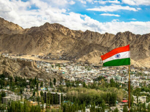 Leh, capitale du Ladakh sur le plateau tibétain, où des émeutes ont été déclenchées le 24 septembre par des manifestants réclamant davantage d’autonomie.