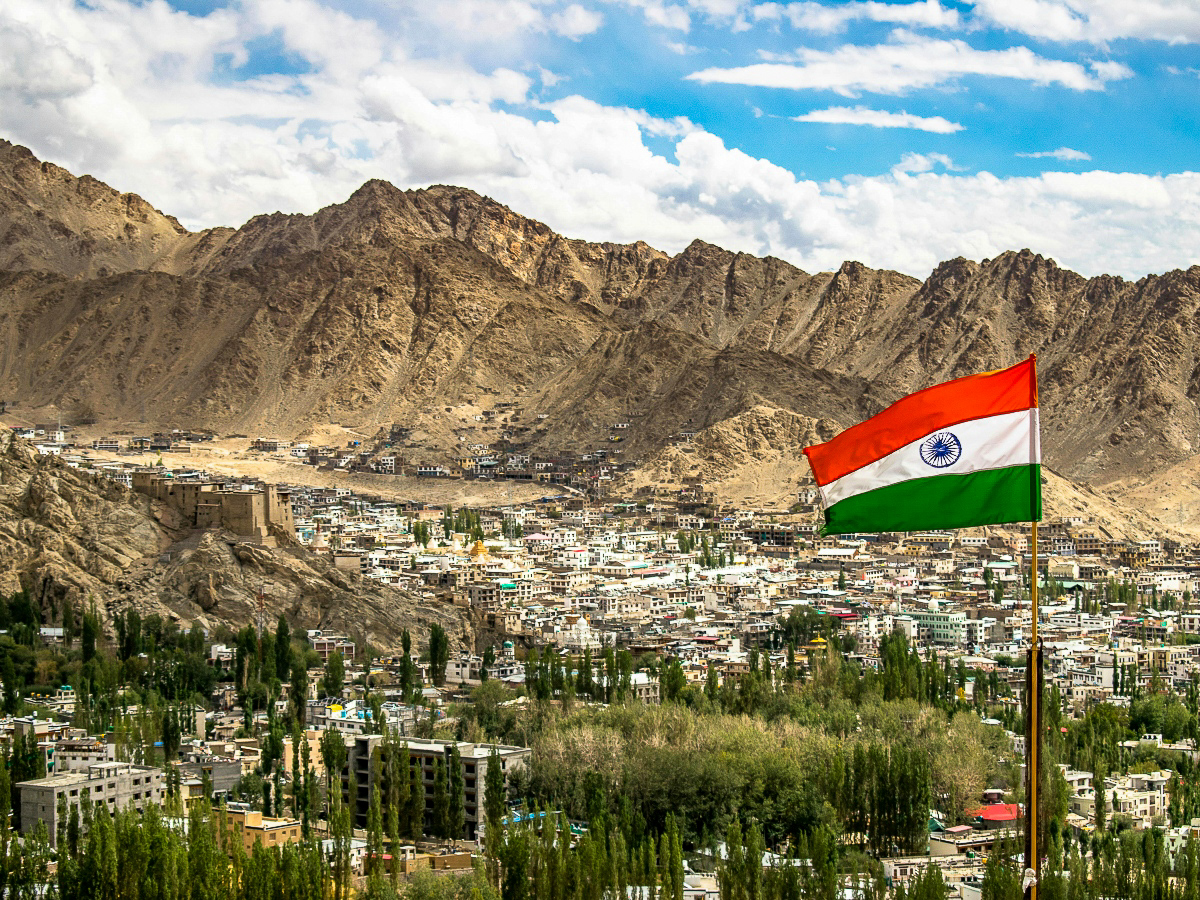 Leh, capitale du Ladakh sur le plateau tibétain, où des émeutes ont été déclenchées le 24 septembre par des manifestants réclamant davantage d’autonomie.