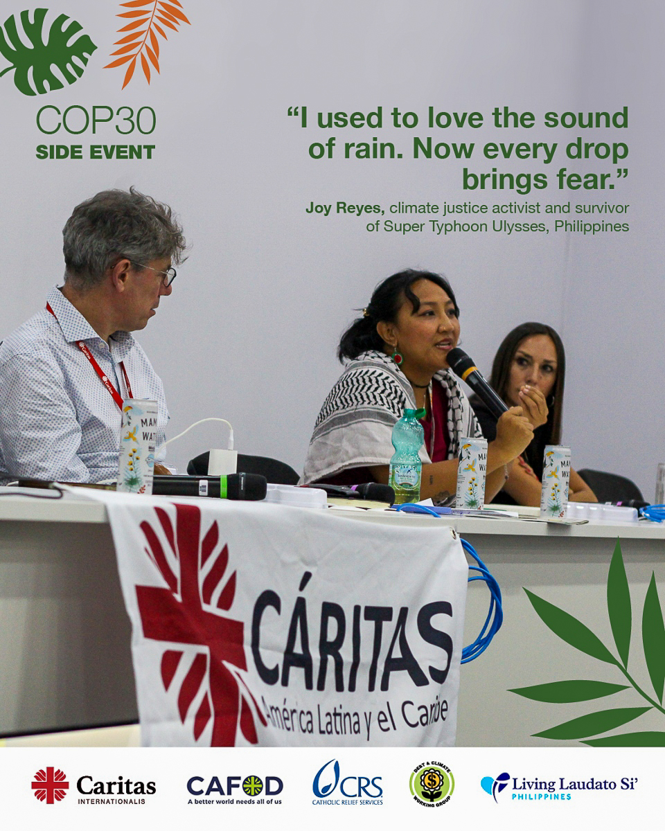 Joy Reyes, une rescapée du super typhon Ulysses qui a frappé les Philippines en novembre 2020.