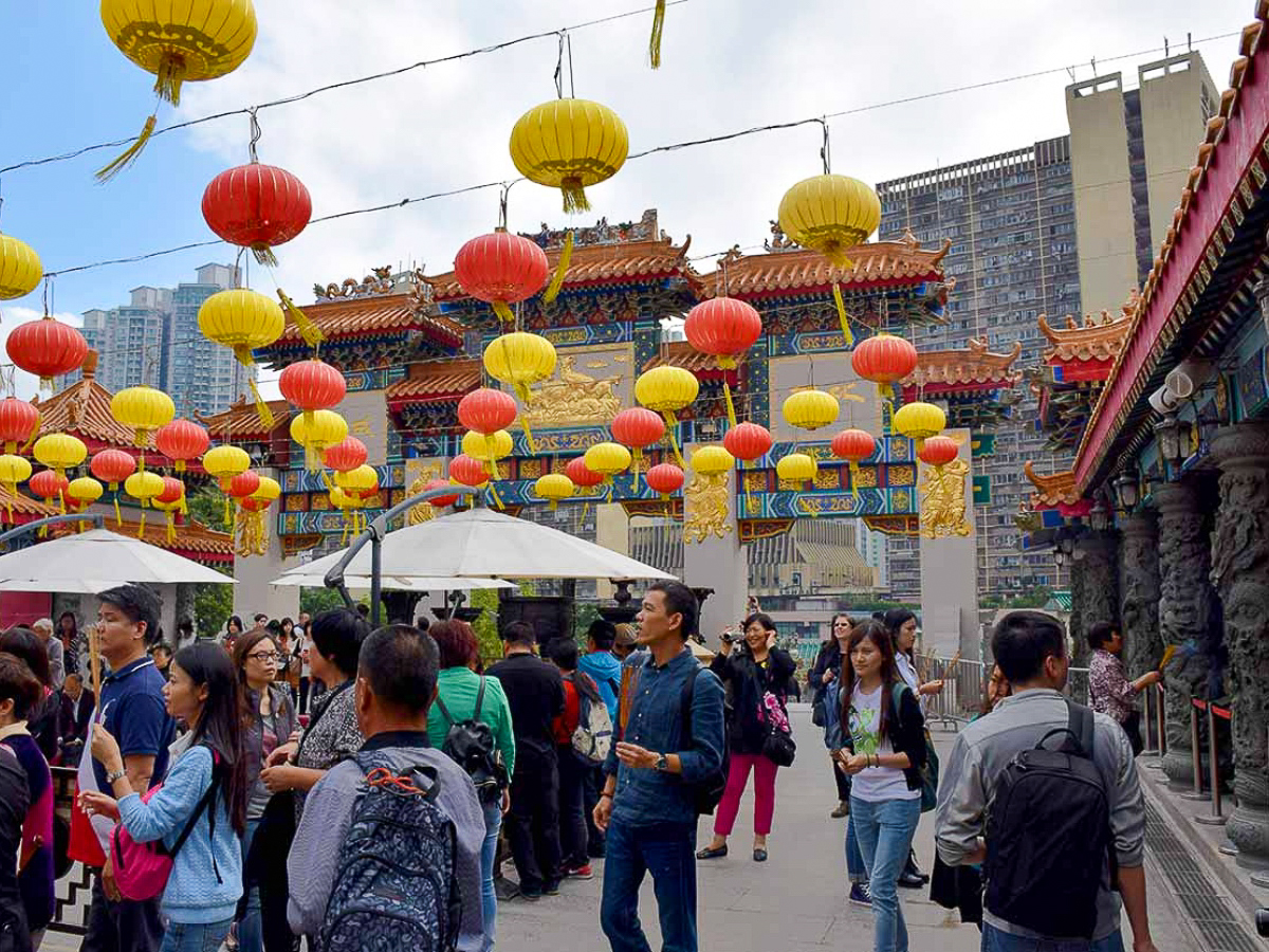 Le temple taoïste Wong Tai Sin à Hong-Kong, ici à l’occasion du nouvel an lunaire (qui sera célébré cette année le 17 février).