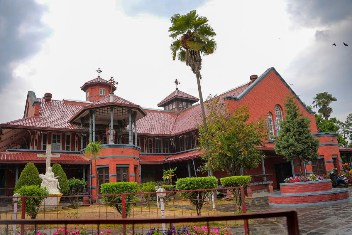 La cathédrale de l’Assomption de la Vierge Marie de Kathmandu, Népal.