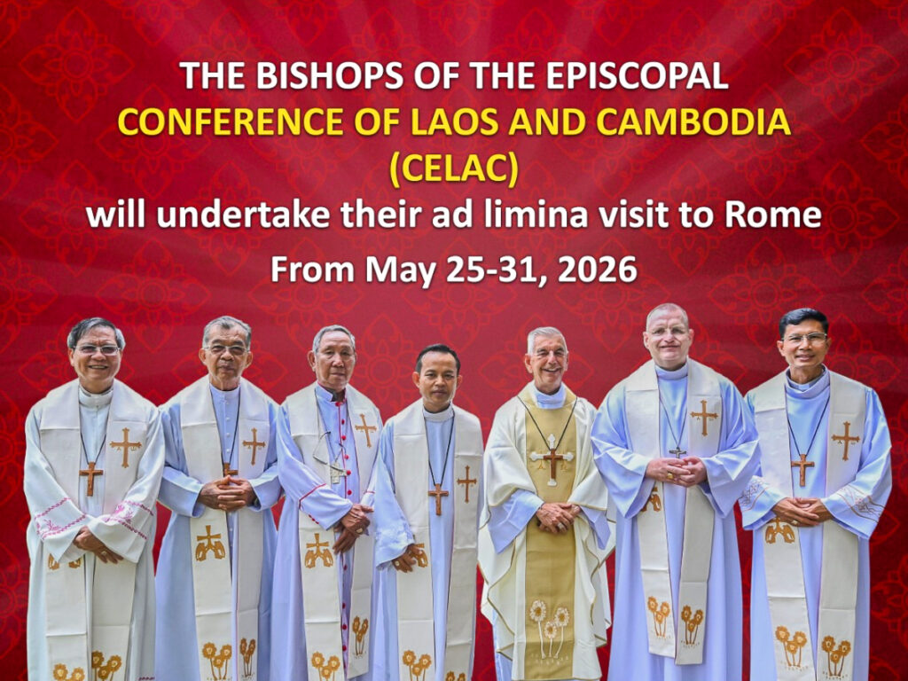 Les évêques du Laos et du Cambodge seront en visite Ad Limina Apostolorum au Vatican du lundi 25 au samedi 30 mai.