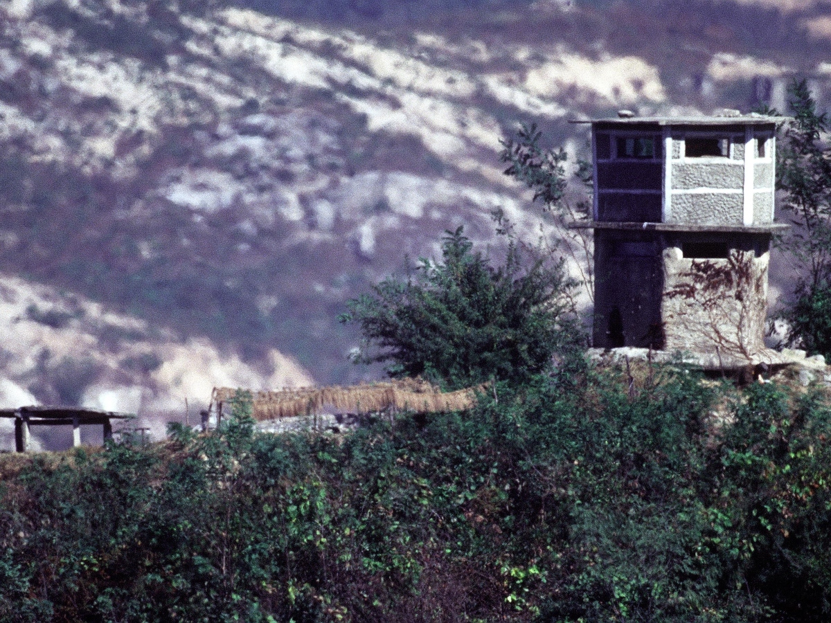 Un poste d’observation nord-coréen dans la zone démilitarisée (DMZ).