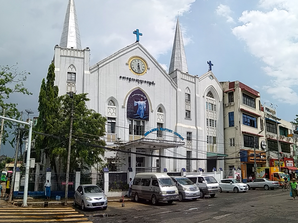 Une église baptiste à Rangoun, Birmanie. Depuis le coup d’État de 2021, les Églises chrétiennes locales demandent à la junte de respecter les lieux de culte.